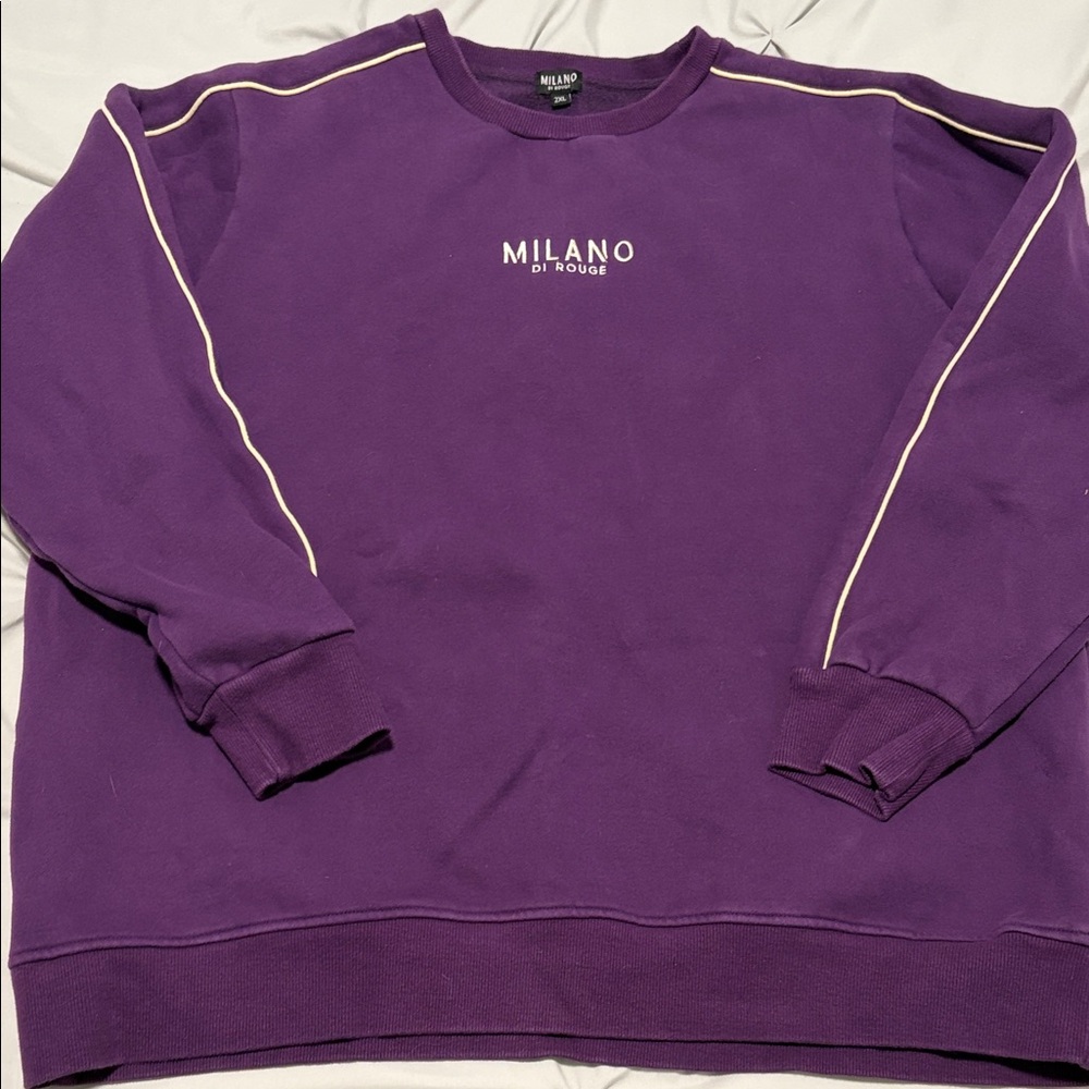 Milano Di Rouge Heavy Weight Sweat Shirt Sz XXL Purple